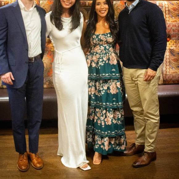 Bec & Bridge Moon Dance Long Sleeve Maxi Dress in Ivory white size US6 - Picture 12 of 12